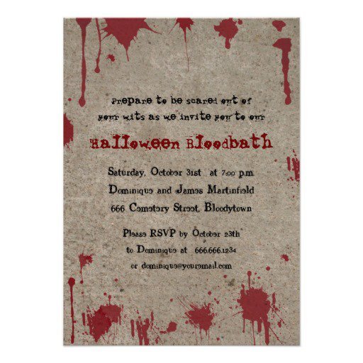 Bloody Halloween Invitations