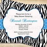 Blue Zebra Invitations