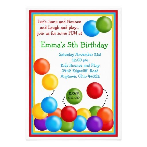 Bounce House Invitations
