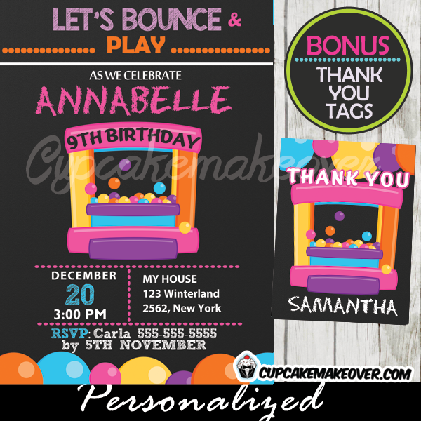 Bounce House Printable Invitations