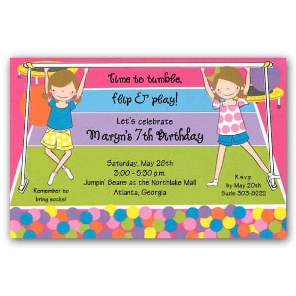 Boy Gymnastic Invitations