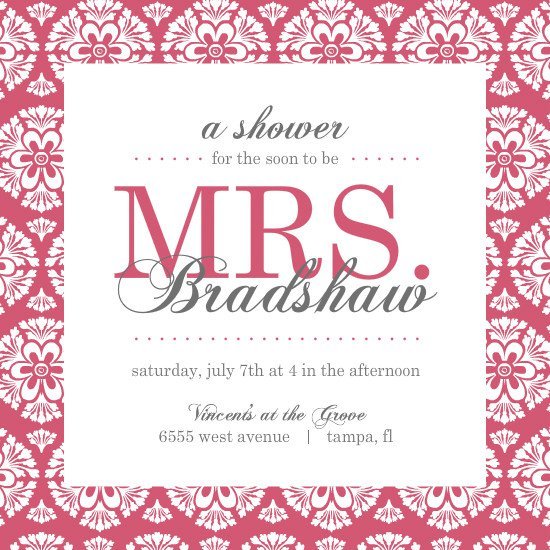 Bridal Shower Invitations Templates