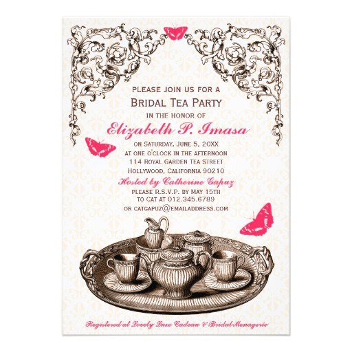 Bridal Tea Party Invitations