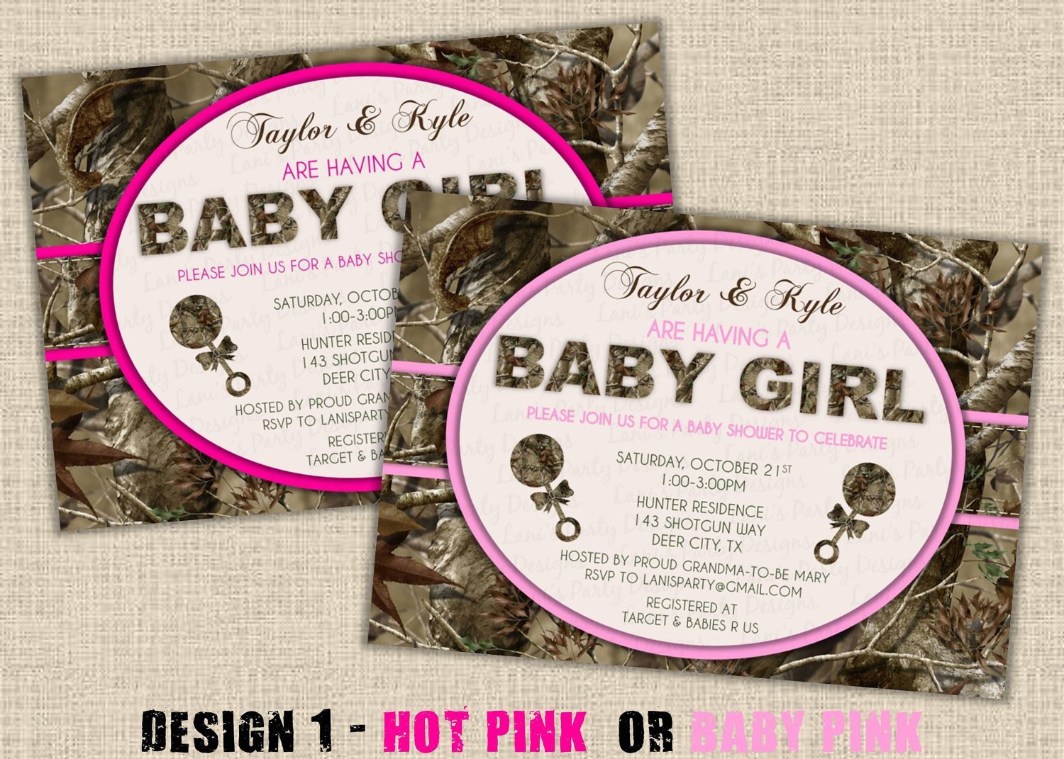 Camouflage Invitations Templates