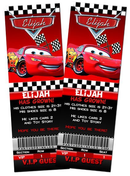 Cars Birthday Invitation Cards Design