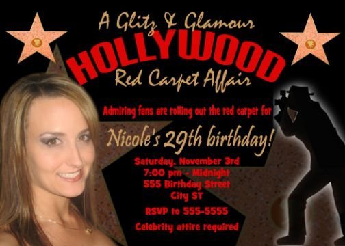 Celebrity Birthday Party Invitations