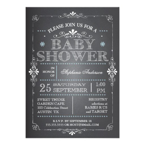 Chalkboard Bridal Shower Invitation Templates