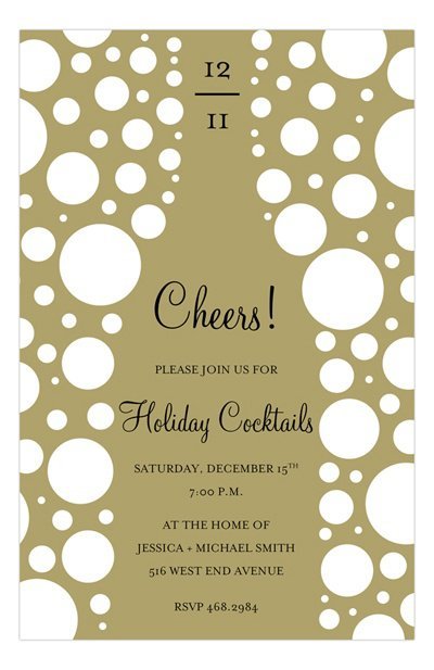 Champagne Party Invitations Templates