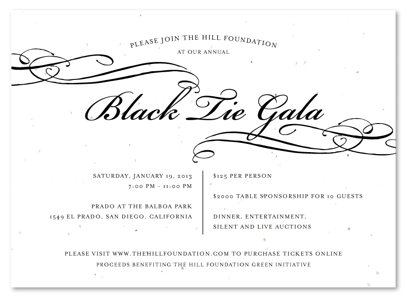 Charity Gala Dinner Invitation