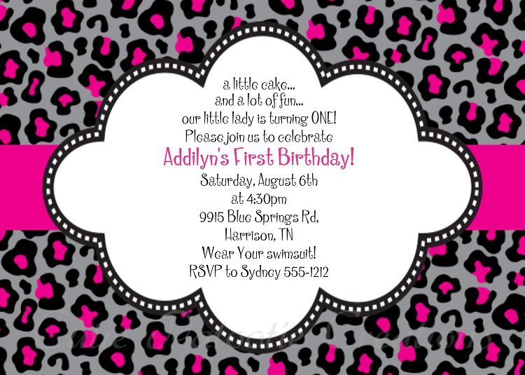 Cheetah Birthday Invitations 9