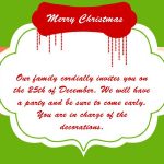 Christmas Drop In Invitation Wording