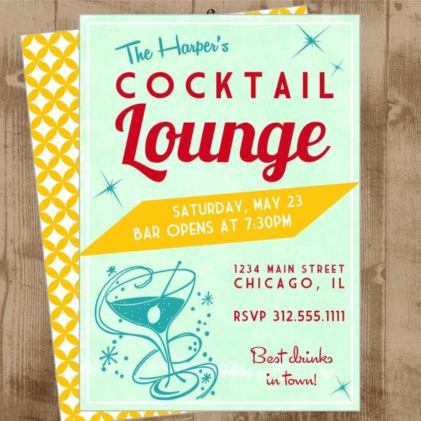 Classic Cocktail Party Invitation