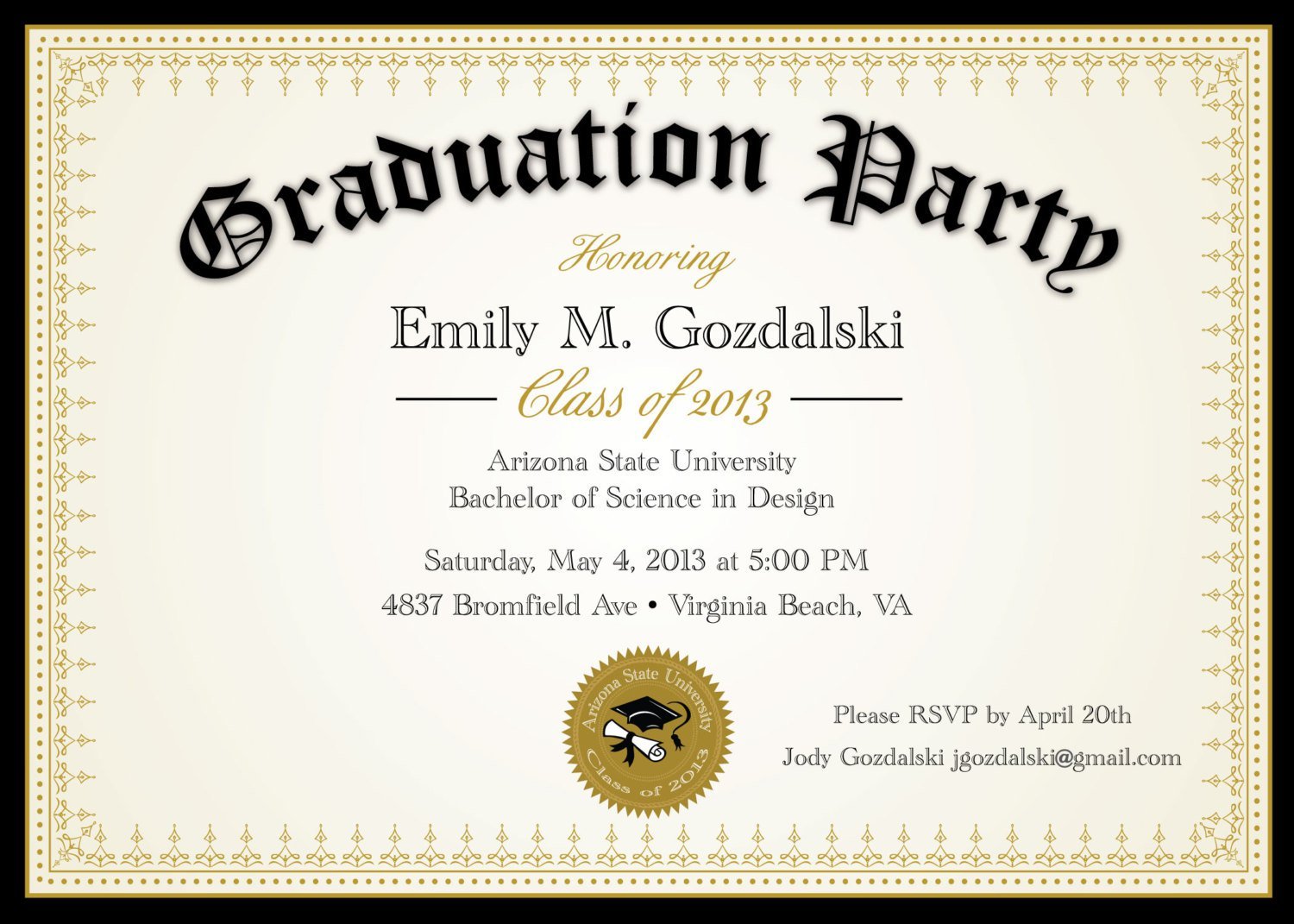 College Graduation Invitations
