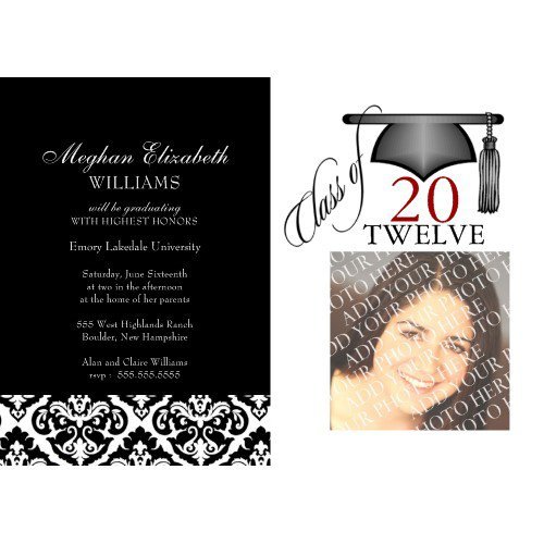 College Graduation Party Invitations Elegant