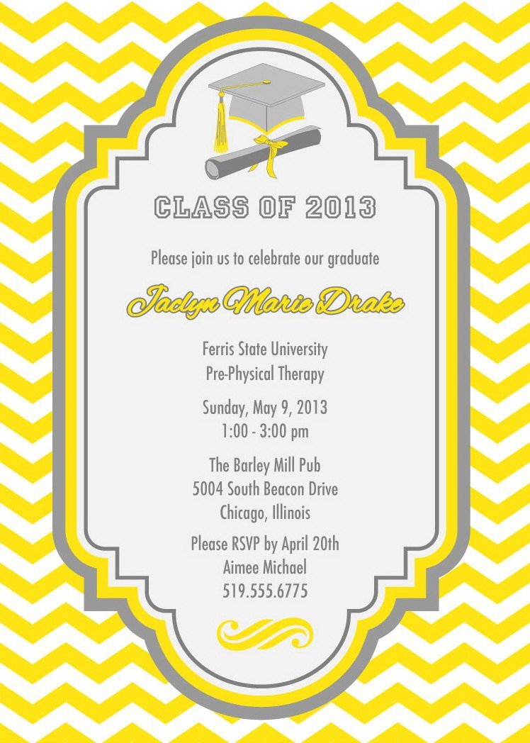 College Graduation Party Invitations Templates