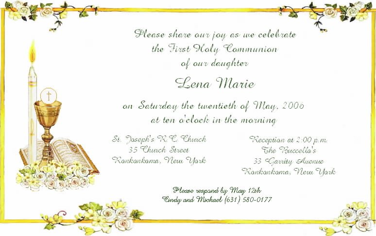 Communion Invitations