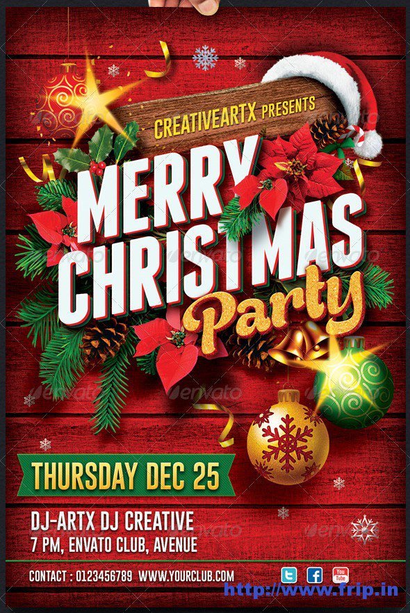 Company Christmas Party Flyer Invitation