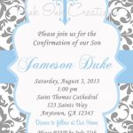 Confirmation Invitations For Boys