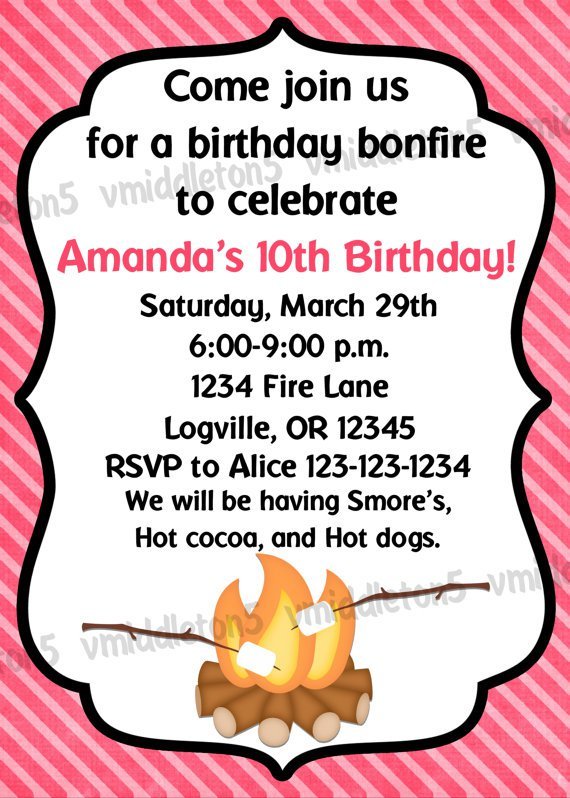 Cool Bonfire Invitations