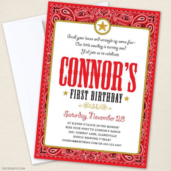 Country Western Party Invitations