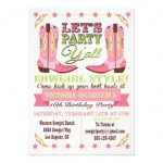 Cowgirl Birthday Invitation Templates Free