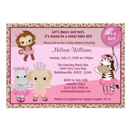 Cute Baby Girl Shower Invitations Sayings