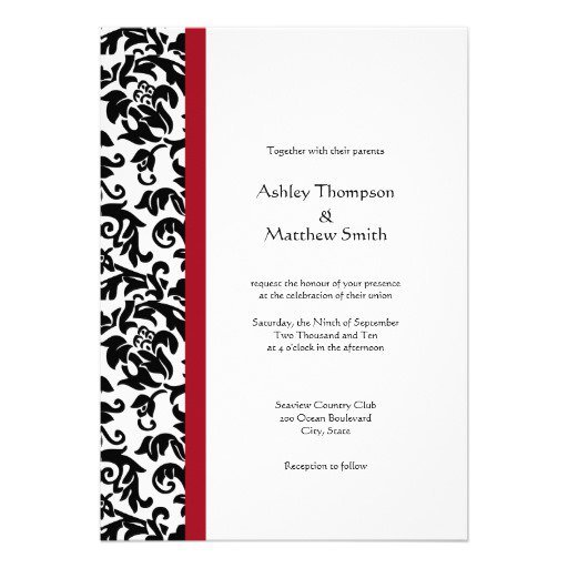 Damask Wedding Invitation Templates Free