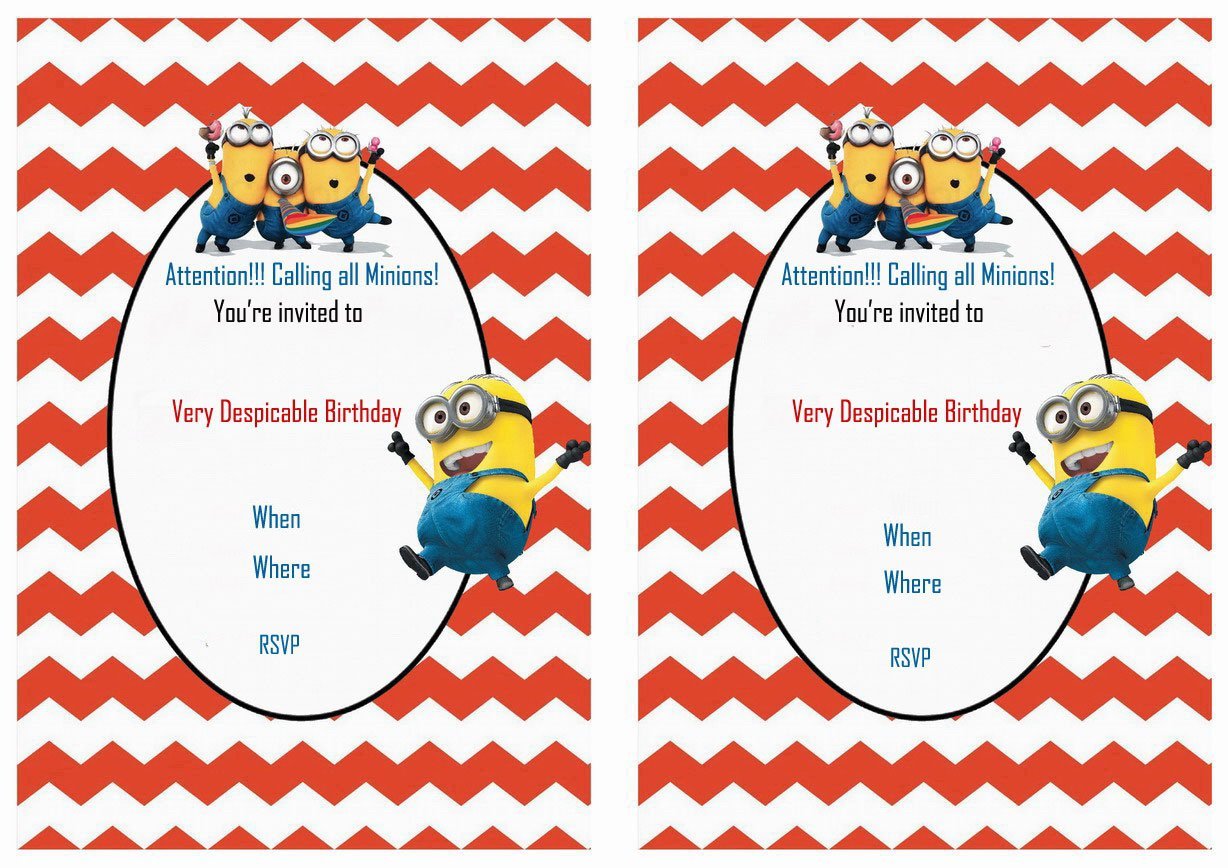 Despicable Me Invitations Printable