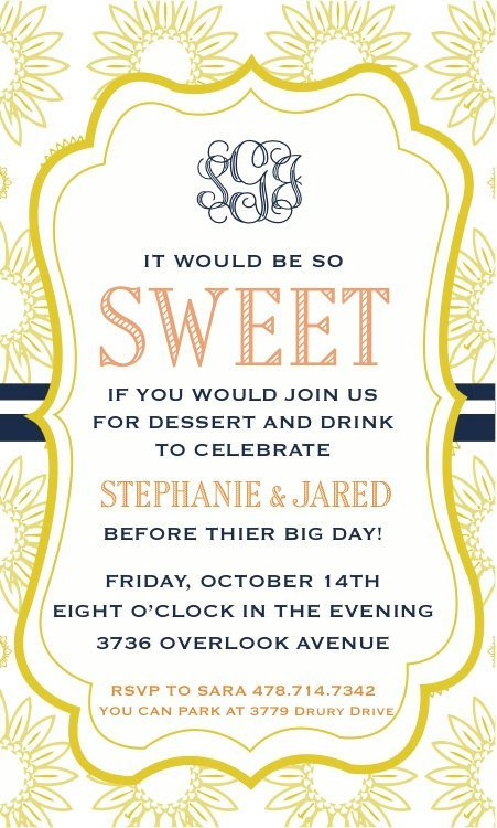 dessert reception invitation wording frozen invitation wording