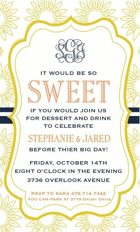 Dessert Party Invitation Wording