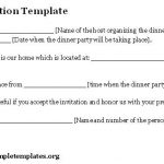Formal Dinner Invitation Letter Sample
