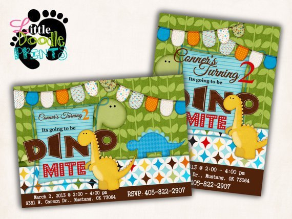 Dino Birthday Invitations