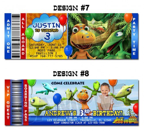 Dinosaur Custom Invitations
