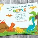 Dinosaur Party Invitations