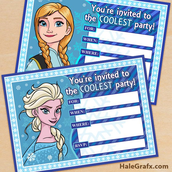 Disney Frozen Blank Invitations Printable