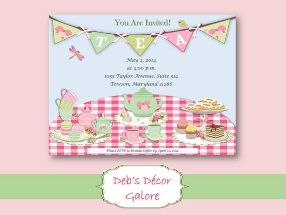Do It Yourself Tea Party Invitations