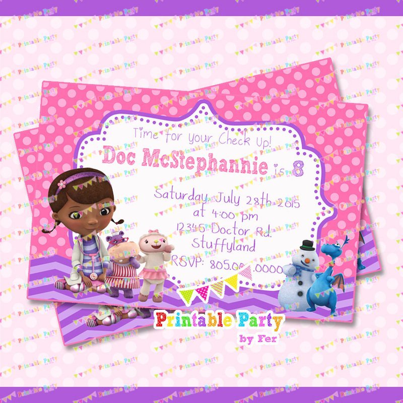 Doc Mcstuffins Birthday Invitations