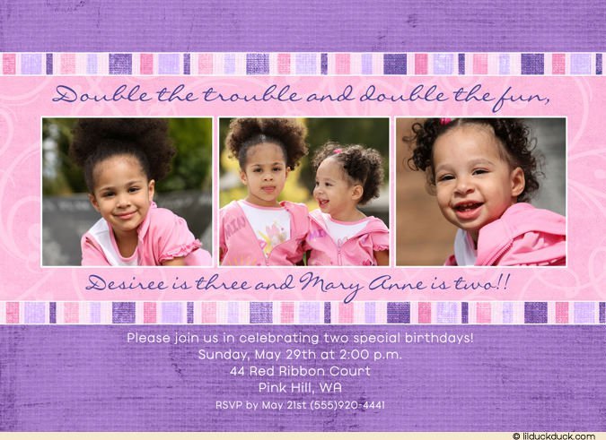 Double Trouble Birthday Invitations