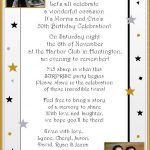 Elegant 50th Birthday Invitation Wordings