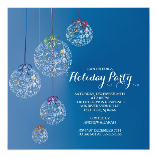 Elegant Christmas Holiday Party Invitation