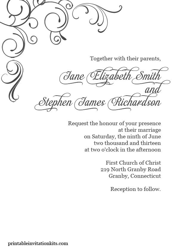 Elegant Invitation Templates Free Download