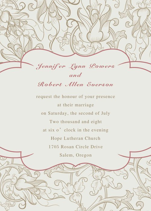 Elegant Wedding Invitations Templates Free