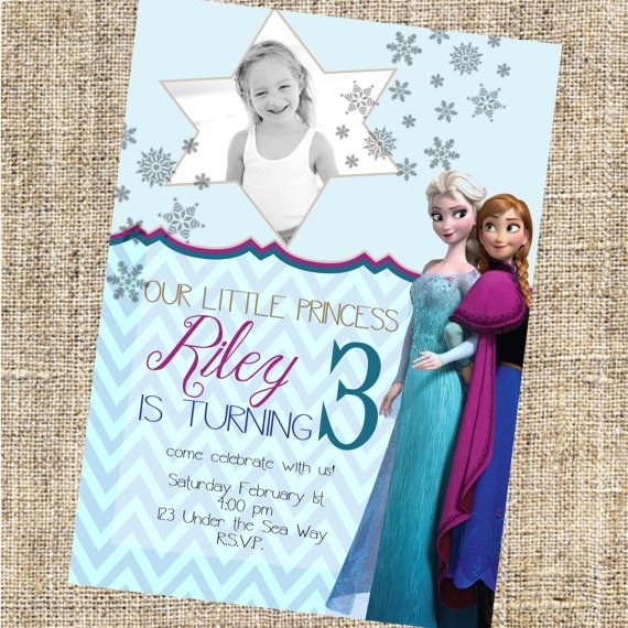 Elsa Frozen Birthday Party Invitations