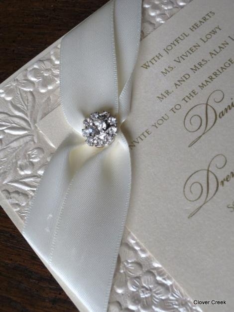 Fancy Wedding Invitations With Crystals