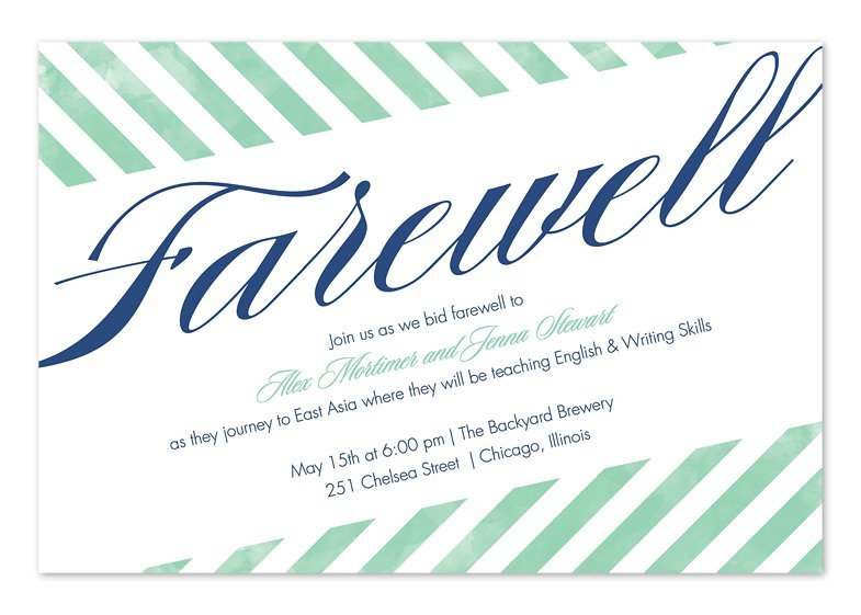 Farewell Lunch Invitation Sample