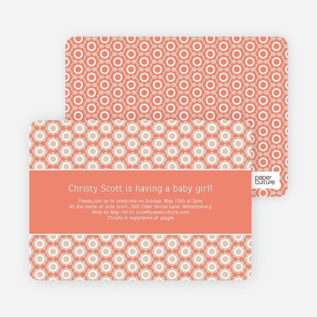 Flower Baby Shower Invitations