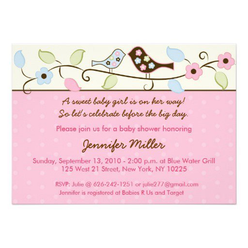 Flower Baby Shower Invitations Girl