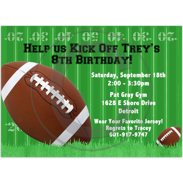 Football Birthday Invitations Templates Free