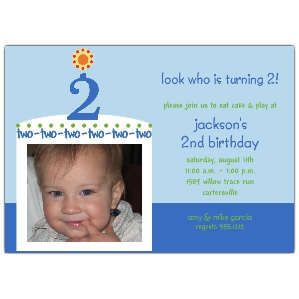 For Boys 2nd Birthday Invitation Wording