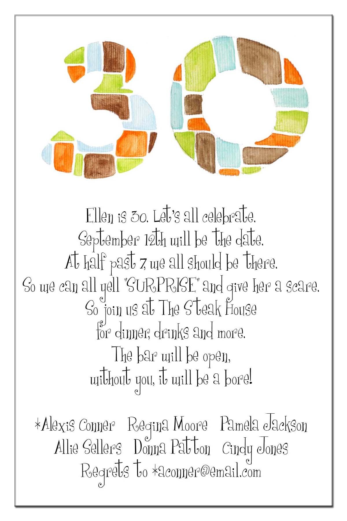 Formal Birthday Invitation Text 7